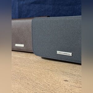 2 leather style KLM Jantaminiau amenity kit clutches